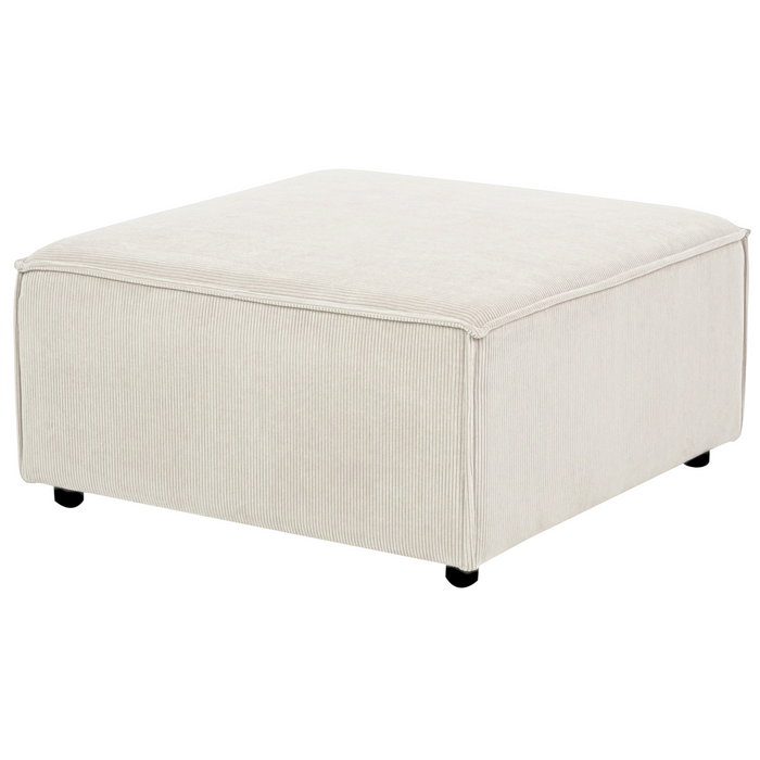 Beliani - ARDAL - Ottomaan - Off-white - Corduroy
