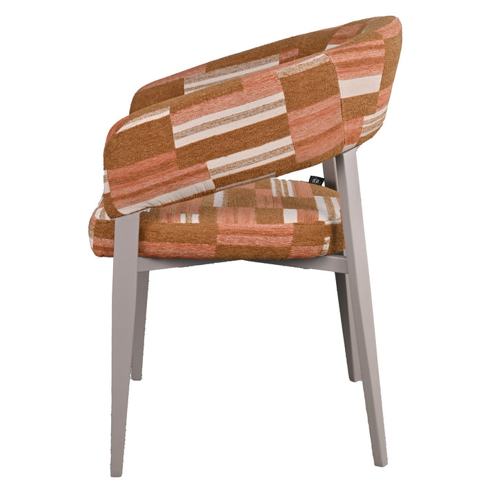 DÉJA Living - Eetkamerstoel Terracotta|Greige - Malmö - Set van 2