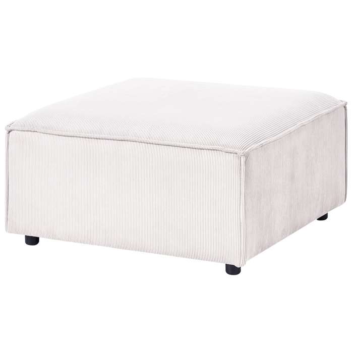 Beliani - ARDAL - Ottomaan - Off-white - Corduroy