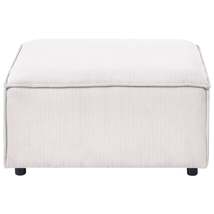 Beliani - ARDAL - Ottomaan - Off-white - Corduroy