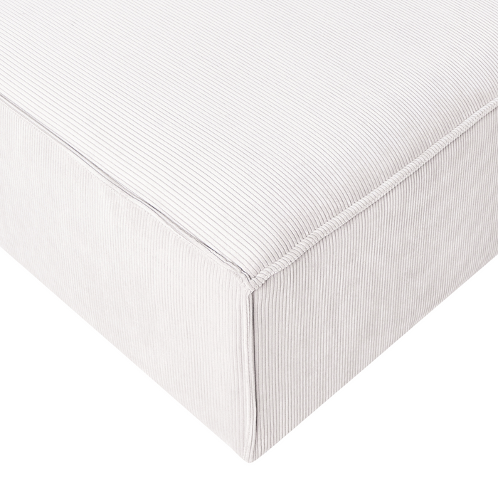 Beliani - ARDAL - Ottomaan - Off-white - Corduroy