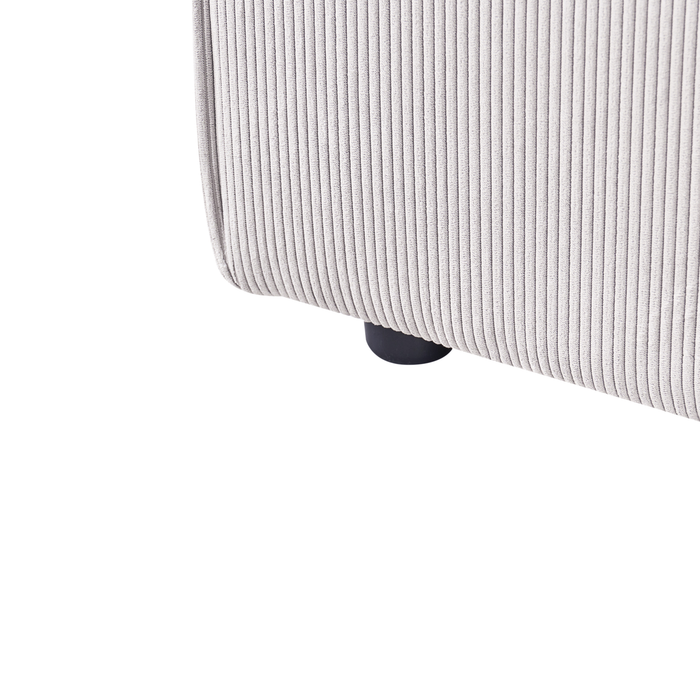 Beliani - ARDAL - Ottomaan - Off-white - Corduroy