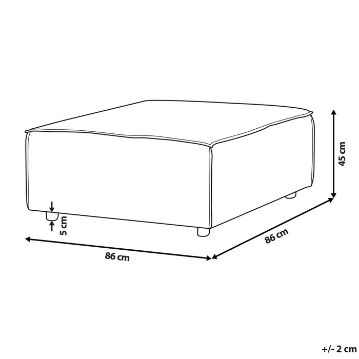 Beliani - ARDAL - Ottomaan - Off-white - Corduroy