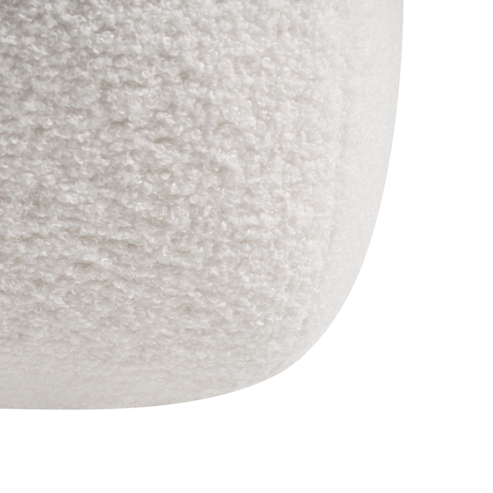 Beliani - CALIENTE - Poef - Gebroken wit - Bouclé