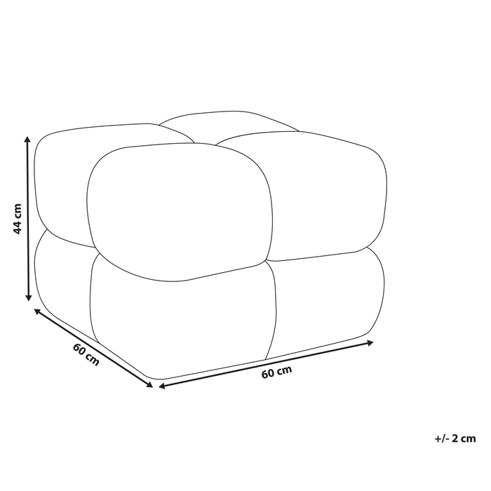 Beliani - CALIENTE - Poef - Gebroken wit - Bouclé