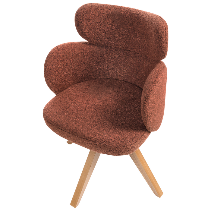 Beliani - MARCY - Eetkamerstoel - Oranje - Bouclé