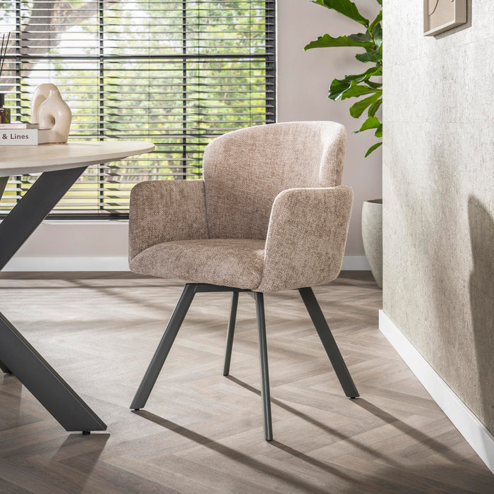 Hoyz Collection - Armstoel Embrace Draaibaar Verpakt Per 2 - Zand