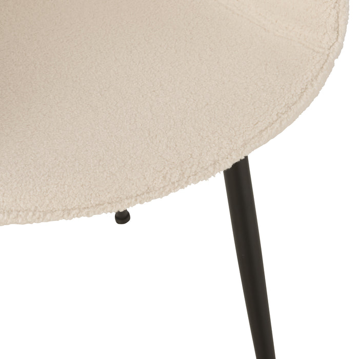 J-Line stoel - stof|metaal - wit