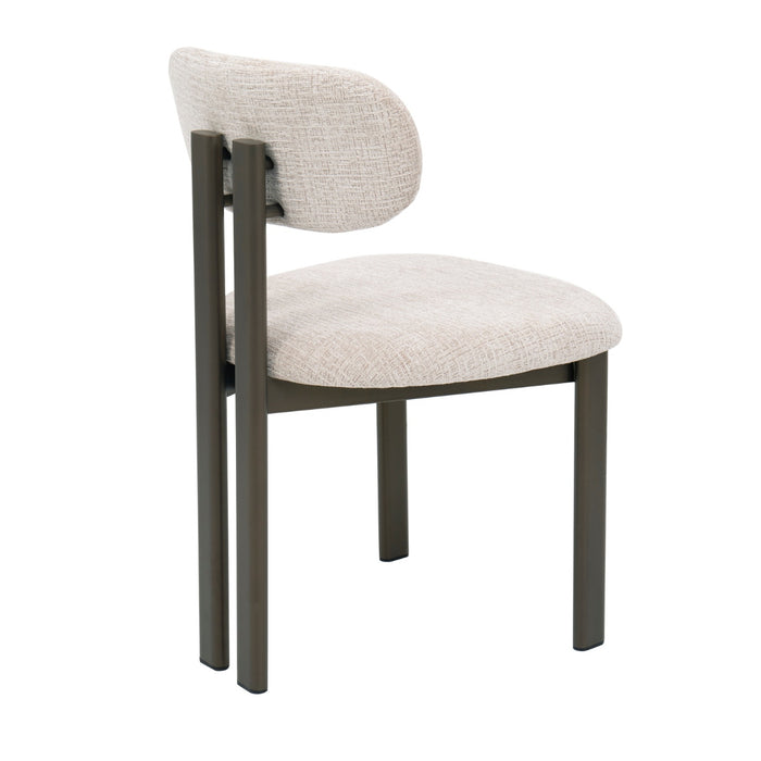 Giga Meubel - Eetkamerstoel Beige|Brons - Noor - Set van 2