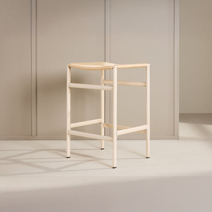 Fjôrd - Barstoel Beige Touw - Polly - Set van 2