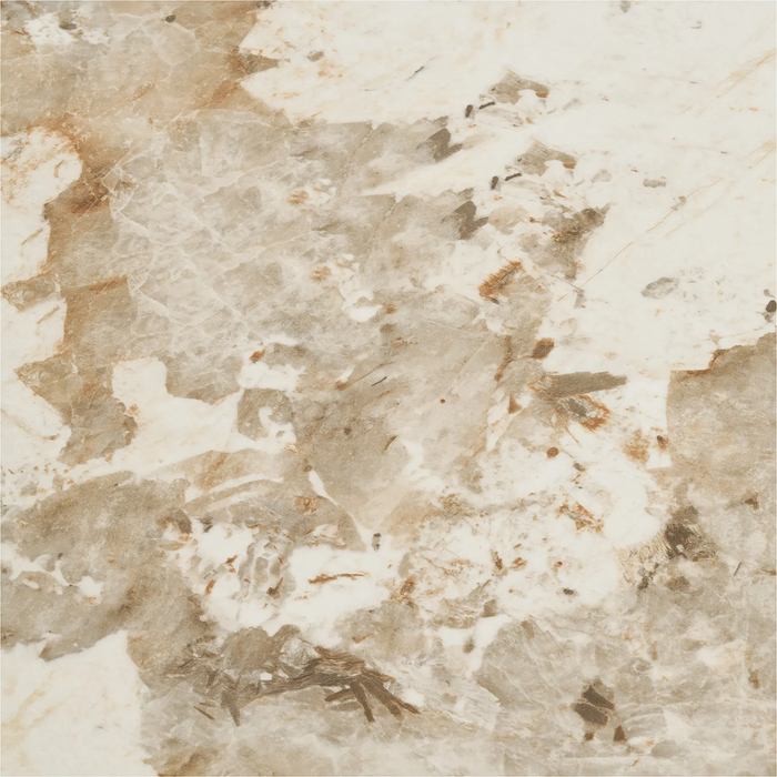 Artichok Ronda Salontafel Met Keramiek Blad Bruin - Ø 80 x 40 cm