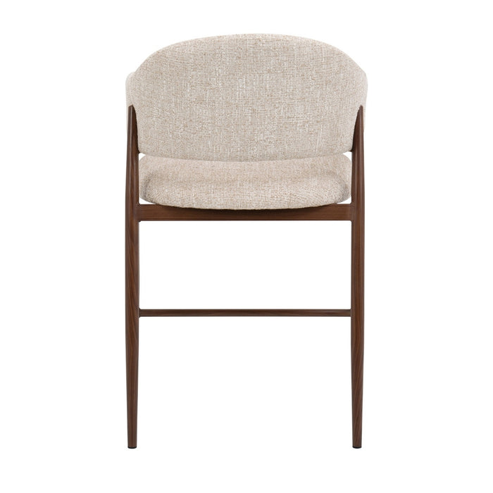 DÉJA Living - Barstoel Beige|Walnoot - Dénia - Set van 2