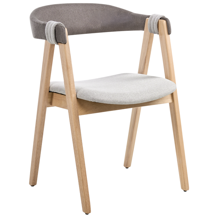 Beliani - DAY - Eetkamerstoel set van 2 - Lichtbruin|Taupe - Polyester