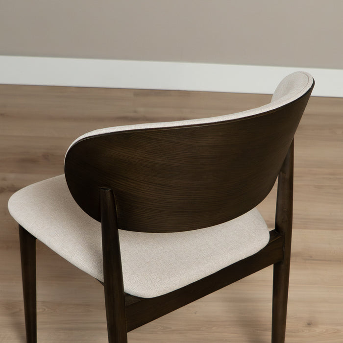 Bronx71 Eetkamerstoel Bohdi linnen walnoot