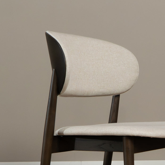 Bronx71 Eetkamerstoel Bohdi linnen walnoot