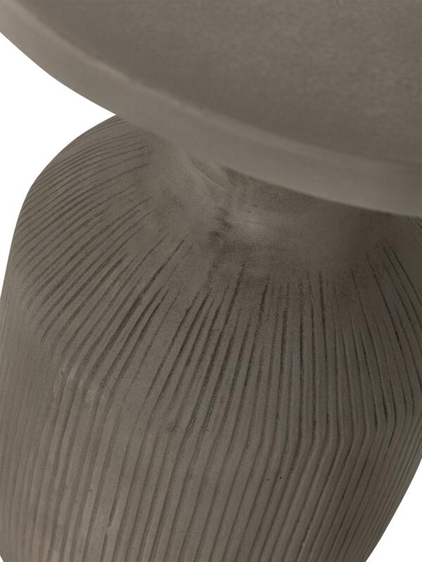 MUST Living Side table Flora Olive,41xØ51 cm, fiber cement olive