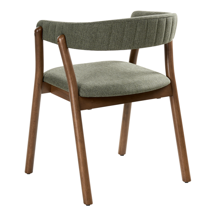 Beliani - MYLO - Eetkamerstoel set van 2 - Donkerbruin|Groen - Hout