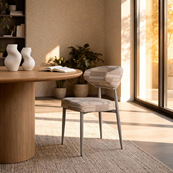 DÉJA Living - Eetkamerstoel Greige Stof - Nora - Set van 2