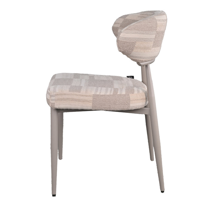 DÉJA Living - Eetkamerstoel Greige Stof - Nora - Set van 2