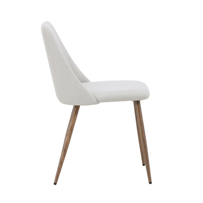 Fjôrd - Eetkamerstoel Beige|Bruin Stof - Night - Set van 2