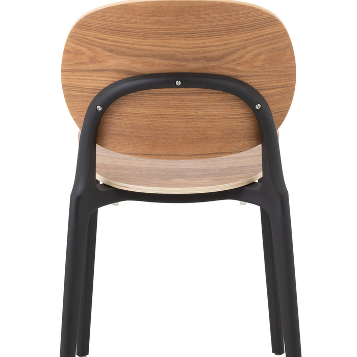 J-Line stoel Basic - kunststof - naturel - 2 stuks