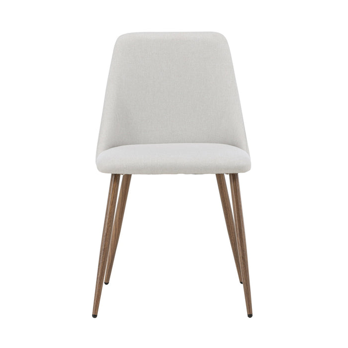 Fjôrd - Eetkamerstoel Beige|Bruin Stof - Night - Set van 2