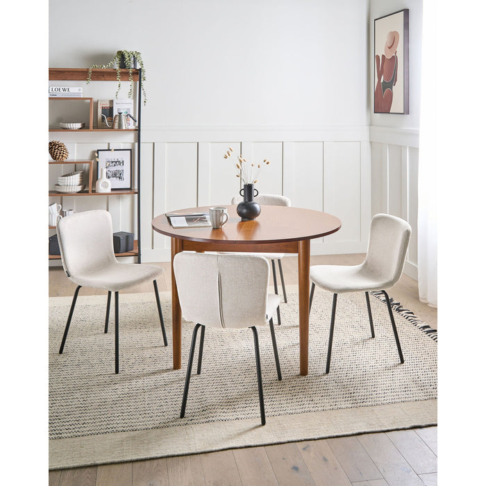 Beliani - CALDWELL - Eetkamerstoel set van 4 - Lichtbeige - Polyester