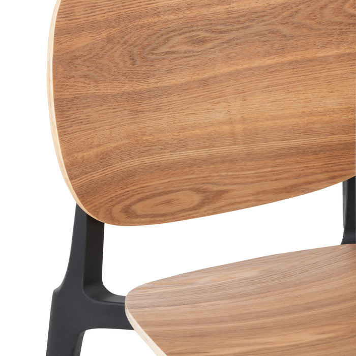 J-Line stoel Basic - kunststof - naturel - 2 stuks