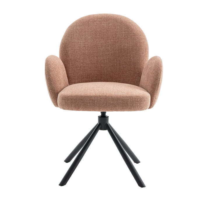 Eetkamerstoel Moon - Bruin|Roze|Terra - Textiel