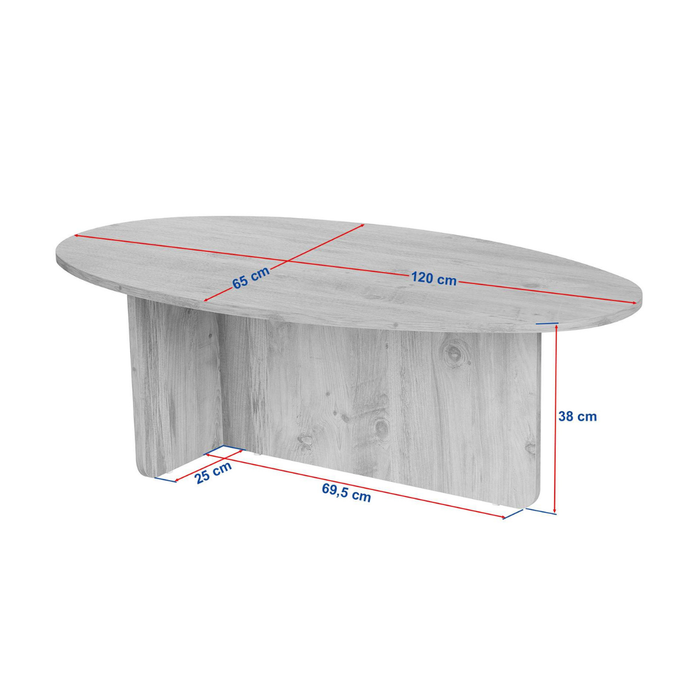 Calicosy - ANNA Tafel - B120 cm - Licht hout
