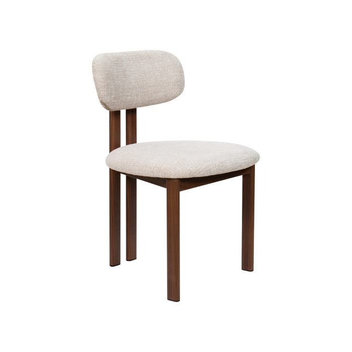 Giga Meubel - Eetkamerstoel Noor Beige|Walnoot - Set van 2