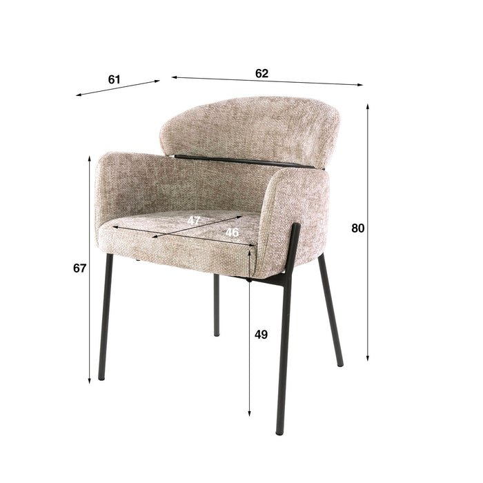 Hoyz Collection - Armstoel Curva Verpakt Per 2 - Hoven Zand