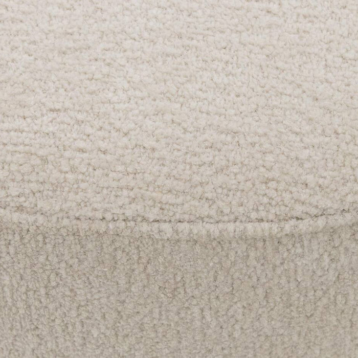 Goossens Poef Arendal in stof fijn geweven pearl