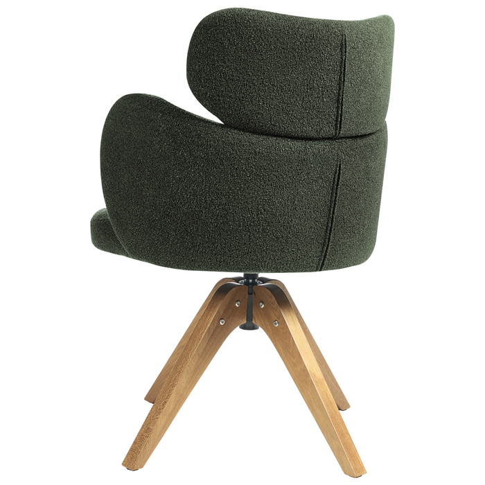 Beliani - MARCY - Eetkamerstoel - Donkergroen - Bouclé