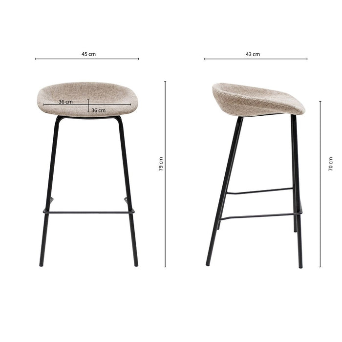 Kick barkruk Riga - 70cm - Taupe