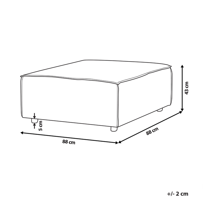 Beliani - ARDAL - Ottomaan - Taupe - Corduroy
