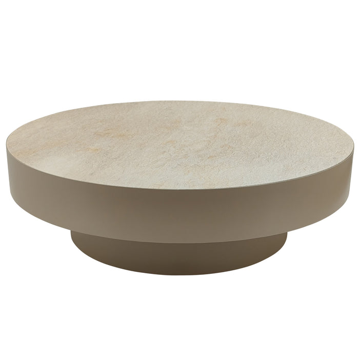 PTMD Corfu Coffee Table Beige Marble