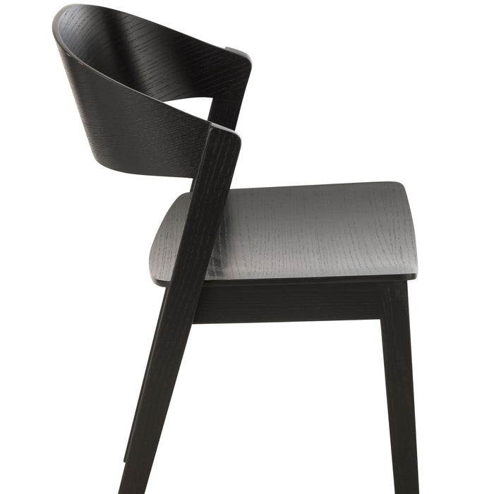 J-Line stoel Laga - eikhout|multiplex - zwart