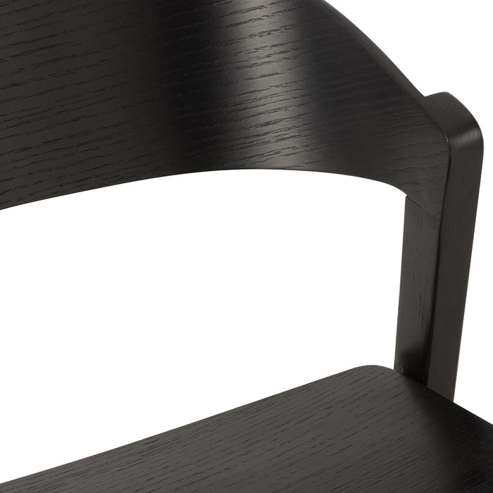 J-Line stoel Laga - eikhout|multiplex - zwart