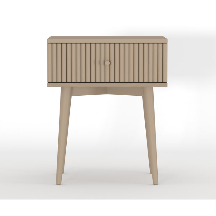 Nachtkastje Sem - Beige|Hout - Mango|Taupe - Hout