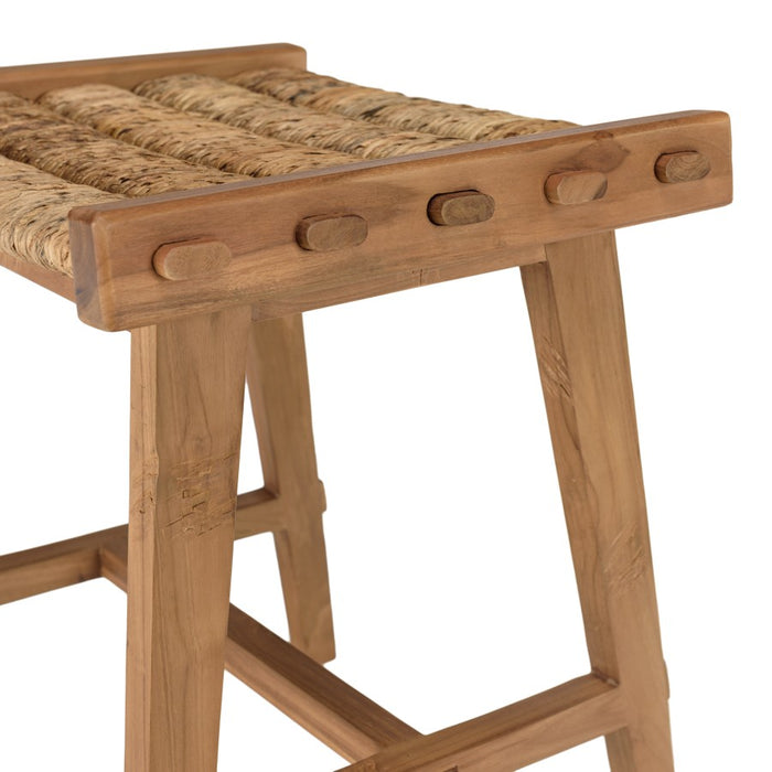 ALIDA - Tabouret assise en tissage d'abaca naturel