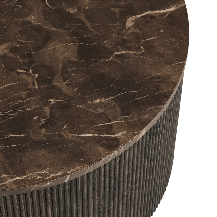 Artichok Babette Salontafel Donkerbruin Marmer - Ø 80