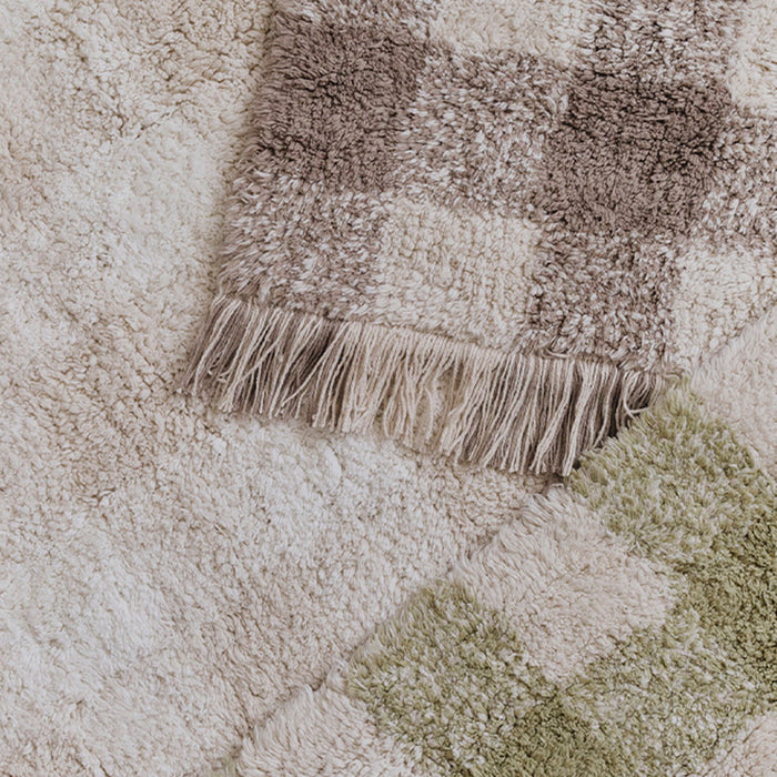 Lorena Canals Vichy Vloerkleed 90 x 120 cm - Ivoor