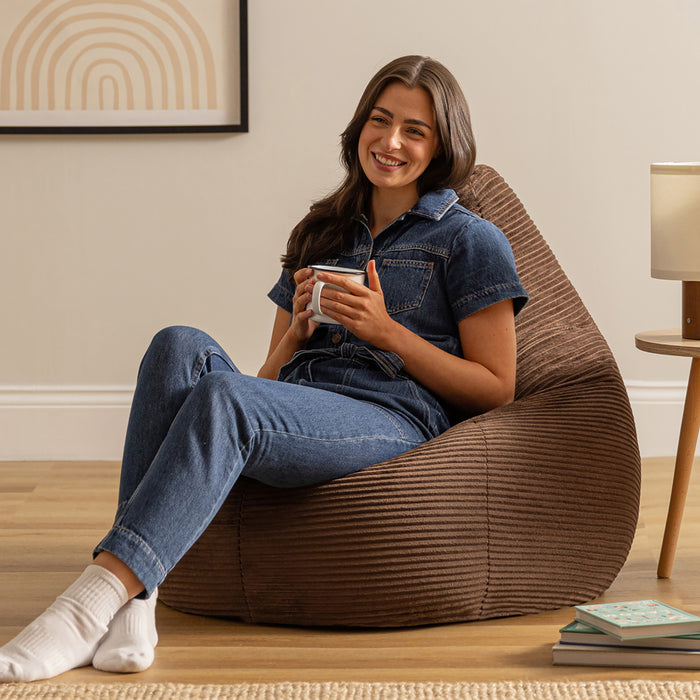 icon Dalton Zitzak - Ribfluweel - Chocolade