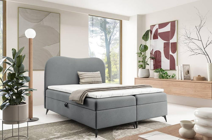 NADUVI Collection Boxspring Adler bouclé met opbergruimte 160 x 200 cm