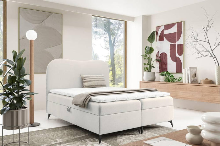 NADUVI Collection Boxspring Adler bouclé met opbergruimte 180 x 200 cm