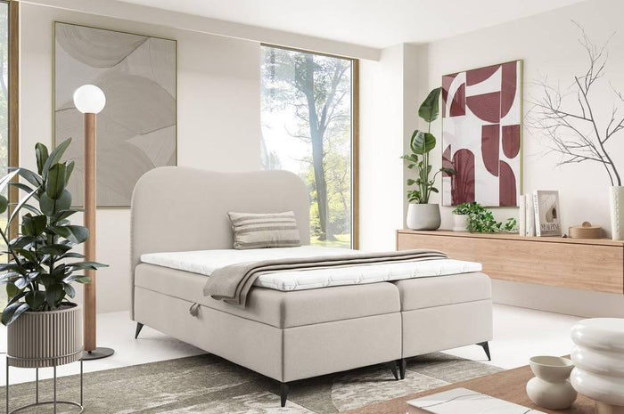 NADUVI Collection Boxspring Adler bouclé met opbergruimte 160 x 200 cm