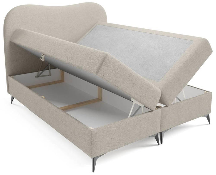 NADUVI Collection Boxspring Adler bouclé met opbergruimte 160 x 200 cm