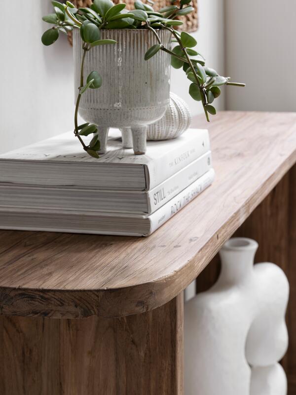 MUST Living Console table Vico,76x140x35 cm, extreme rustic teakwood