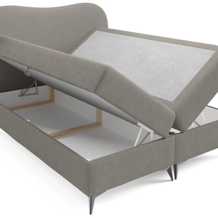 NADUVI Collection Boxspring Adler bouclé met opbergruimte 160 x 200 cm